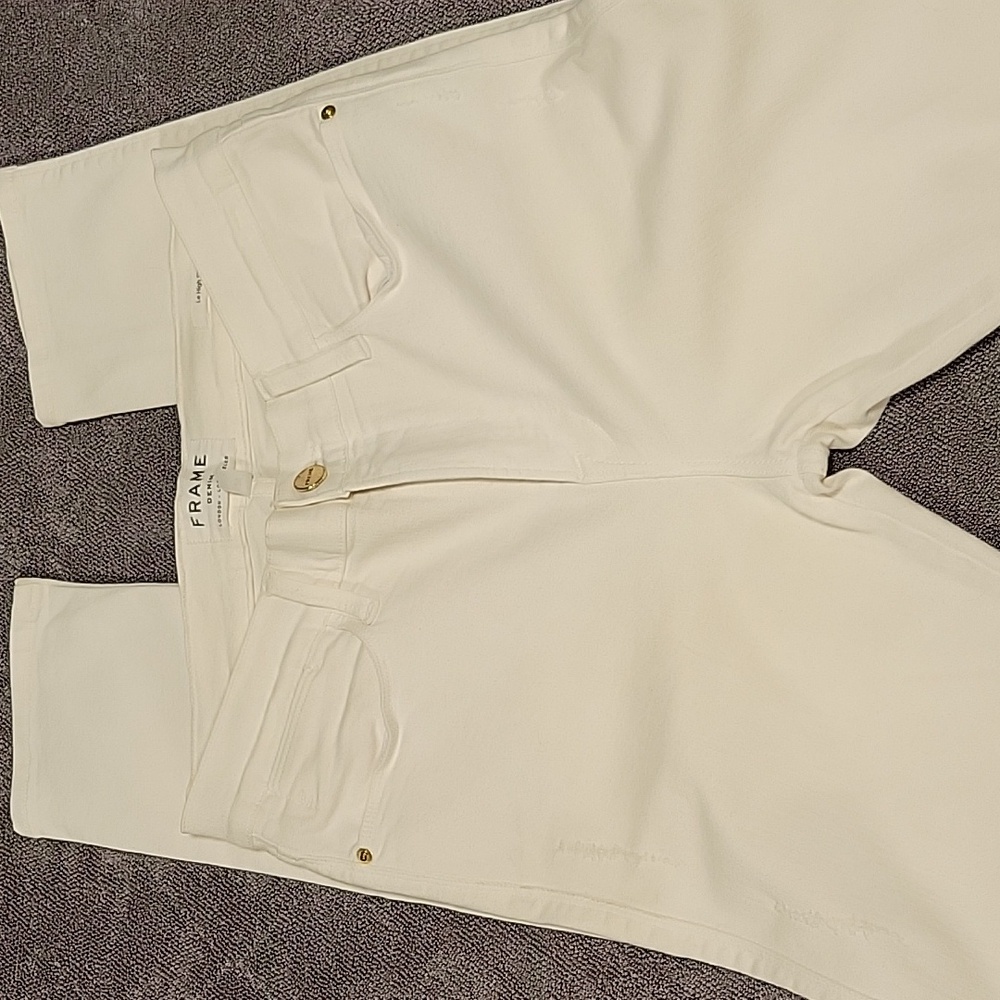 Frame Denim, "Le High Skinny" White Jeans - Picture 10 of 17